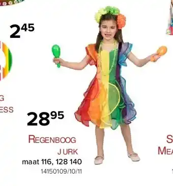 Euroshop Regenboog jurk aanbieding