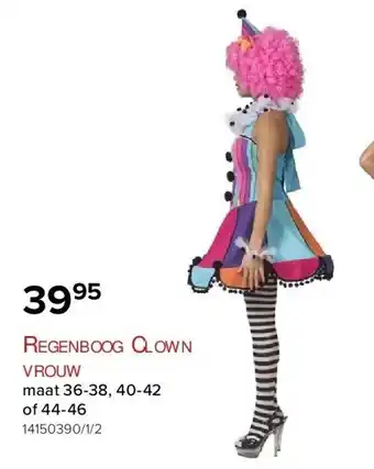 Regenboog Clown vrouw