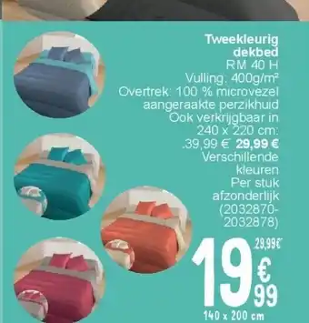 Cora Tweekleurig dekbed aanbieding