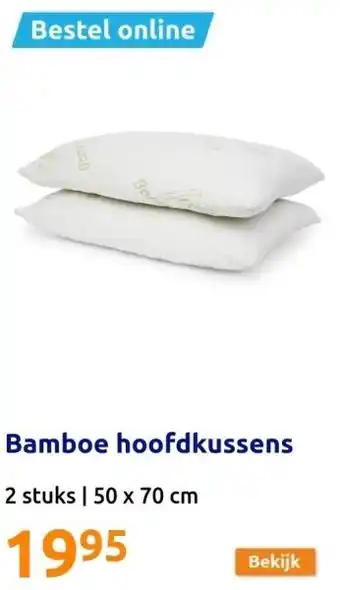 Action Bamboe hoofdkussens aanbieding