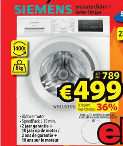 ElectroStock SIEMENS wasmachine / lave-linge aanbieding