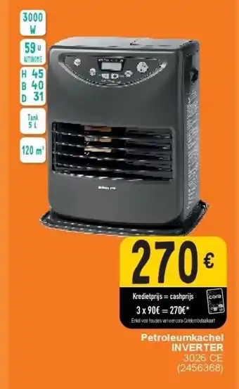 Cora Petroleumkachel INVERTER aanbieding