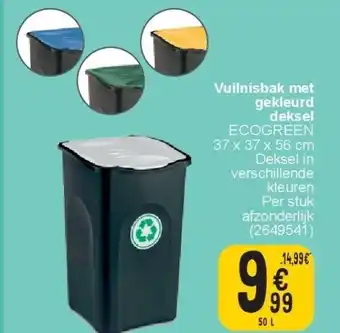 Cora Vuilnisbak met gekleurd deksel aanbieding