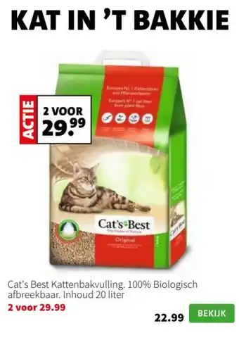 Intratuin Cat's Best Kattenbakvulling aanbieding
