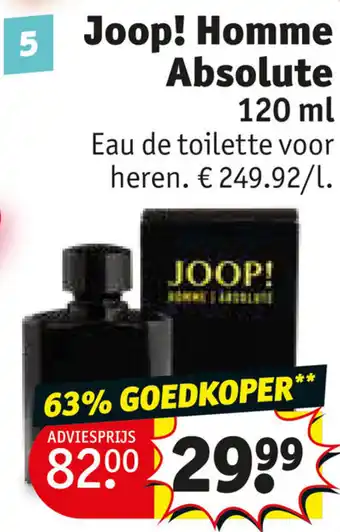 Kruidvat Joop! Homme Absolute 120ml aanbieding