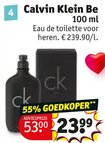 Kruidvat Calvin Klein Be 100 ml aanbieding