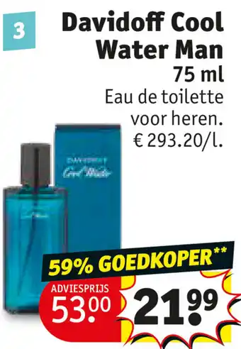 Kruidvat Davidoff Cool Water Man 75 ml aanbieding