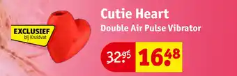 Kruidvat Cutie Heart Double Air Pulse Vibrator aanbieding