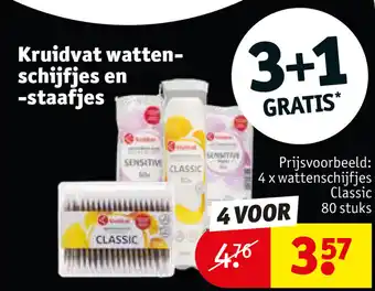 Kruidvat Kruidvat wattenschijfjes en -staafjes aanbieding