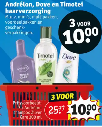 Kruidvat Andrélon, Dove en Timotei haarverzorging aanbieding