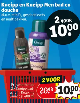 Kruidvat Kneipp en Kneipp Men bad en douche aanbieding