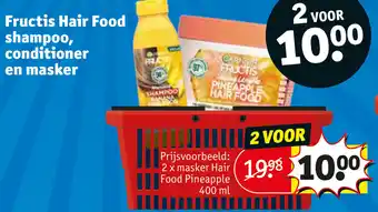 Kruidvat Fructis Hair Food shampoo, conditioner en masker aanbieding