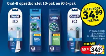 Kruidvat Oral-B opzetborstel 10-pak en i0 6-pak aanbieding