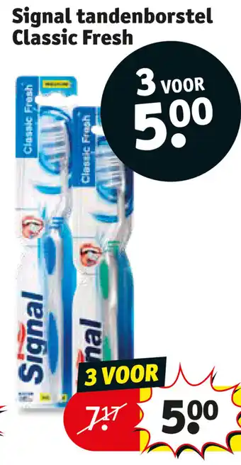 Kruidvat Signal tandenborstel Classic Fresh aanbieding