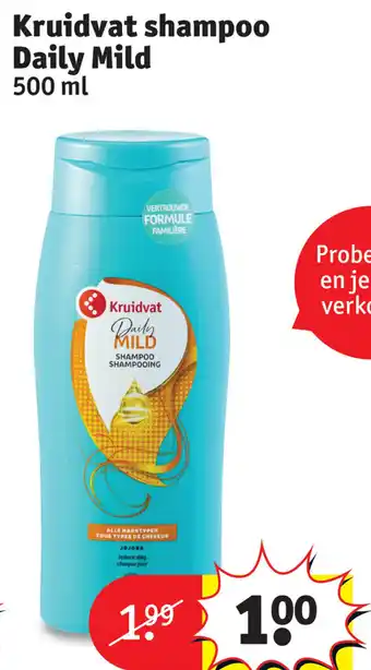 Kruidvat Kruidvat shampoo Daily Mild 500ml aanbieding