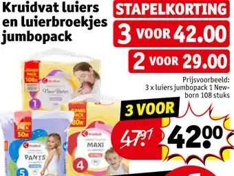 Kruidvat Kruidvat luiers en luierbroekjes jumbopack aanbieding