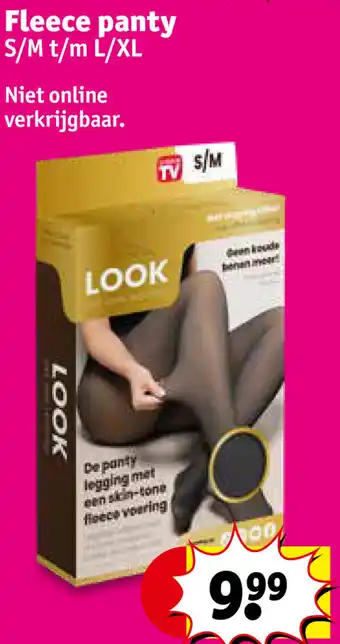 Kruidvat Fleece panty aanbieding