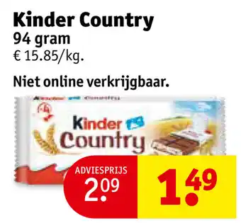 Kruidvat Kinder Country 94 gram aanbieding