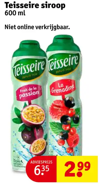 Kruidvat Teisseire siroop 600ml aanbieding