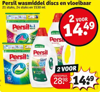 Kruidvat Persil wasmiddel discs en vloeibaar aanbieding
