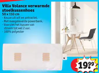 Kruidvat Villa Volance verwarmde stoelkussenhoes 50x110 cm aanbieding