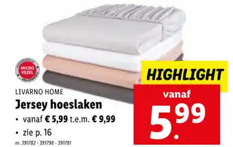 Lidl Jersey hoeslaken aanbieding