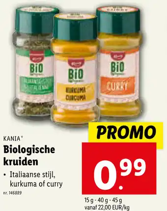 Lidl Biologische kruiden aanbieding