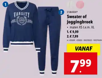 Lidl Sweater of joggingbroek aanbieding