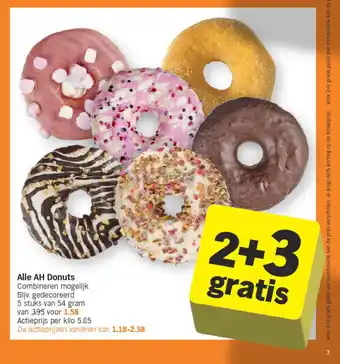 Albert Heijn Alle AH Donuts aanbieding