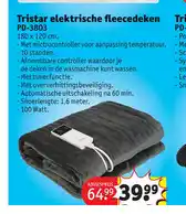 Kruidvat Tristar elektrische fleecedeken aanbieding