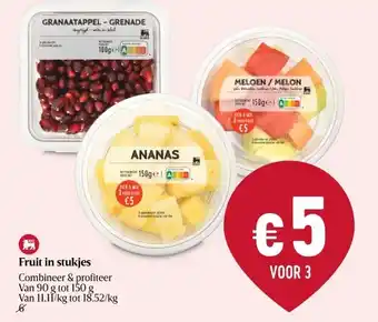 Delhaize Fruit in stukjes aanbieding