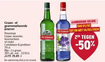 Delhaize Graan- of gearomatiseerde jenever aanbieding
