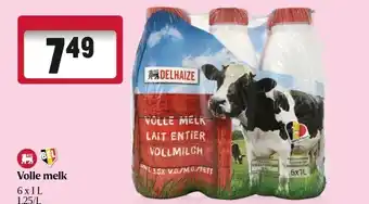 Delhaize Volle melk aanbieding