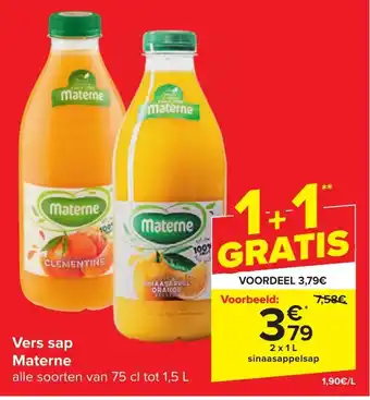 Carrefour Market Vers sap materne aanbieding