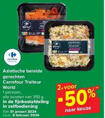 Carrefour Aziatische bereide gerechten Carrefour Traiteur World aanbieding