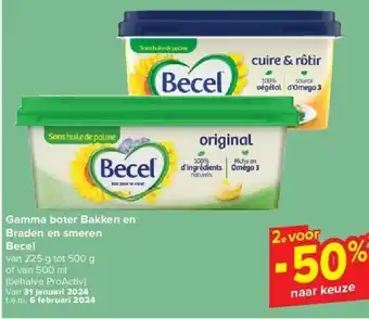 Carrefour Gamma boter Bakken en Braden en smeren Becel aanbieding