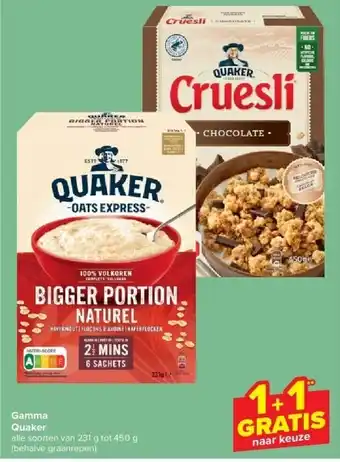 Carrefour Gamma Quaker aanbieding