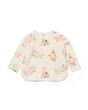 HEMA HEMA Newborn Sweater Velours Gebroken Wit (gebroken wit) aanbieding