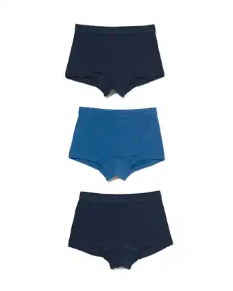 HEMA HEMA Kinder Boxers Blauw - 3 Stuks Donkerblauw (donkerblauw) aanbieding