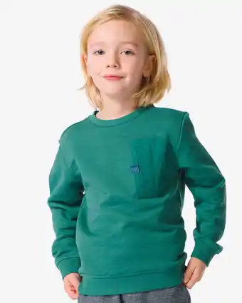HEMA HEMA Kindersweater Met Borstvakje Blauw (blauw) aanbieding