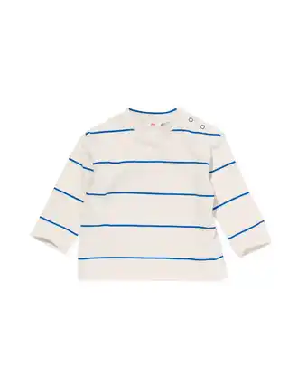 HEMA HEMA Baby Shirt Strepen Kobaltblauw (kobaltblauw) aanbieding