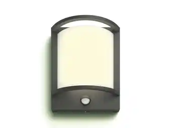 Hubo Philips Samondra LED wandlamp 12W met PIR antraciet aanbieding