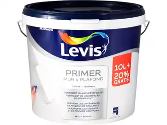 Hubo Levis primer muur & plafond 12l wit aanbieding