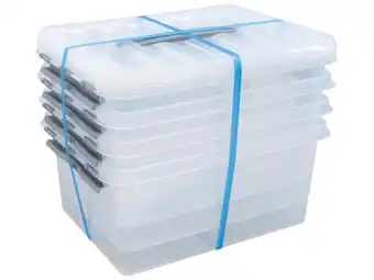 Hubo Sunware Q-Line opbergbox 15l transparant 4 stuks aanbieding