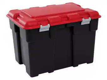 Hubo Keter Explorer opbergkoffer 185l zwart-rood aanbieding