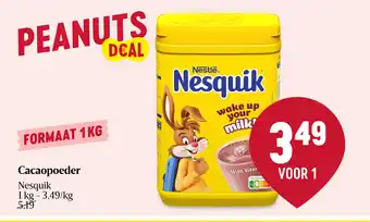 Delhaize Cacaopoeder Nesquik aanbieding