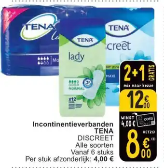 Cora Incontinentieverbanden TENA DISCREET aanbieding