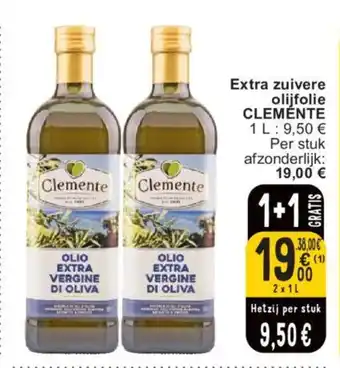 Cora Extra zuivere olijfolie CLEMÉNTE 2 x 1L aanbieding