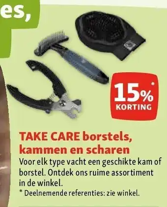Maxi Zoo TAKE CARE borstels, kammen en scharen aanbieding