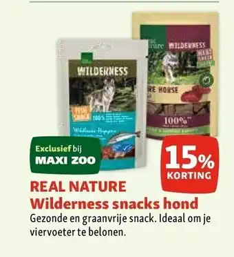 Maxi Zoo REAL NATURE Wilderness snacks hond aanbieding